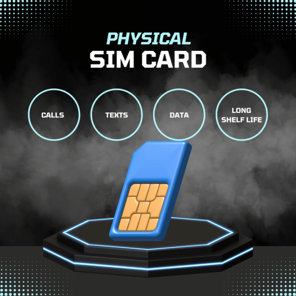 Anonymous physical SIM card - calls, texts, data. Worldwide delivery.